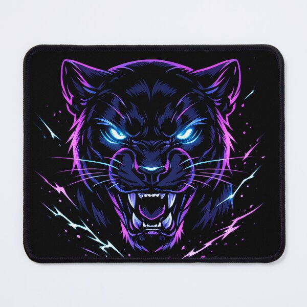 Item preview, Neon Panther – Cyberpunk Glowing Panther Head designed and sold by WittyWear Designs.