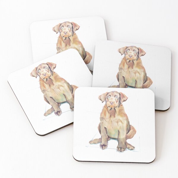 Item preview, Chocolate Labrador Watercolor Painting – Labrador Retriever Dog Portrait Art designed and sold by ArtofDogsbySeb.