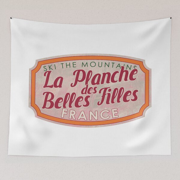 Item preview, La Planche des Belles Filles, France, Vosges, Ski, textured skiing badge designed and sold by Wanderful-roads.