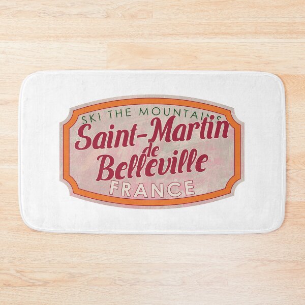 Item preview, Saint-Martin-de-Belleville, France, Alpes du Nord, Ski, textured skiing badge designed and sold by Wanderful-roads.