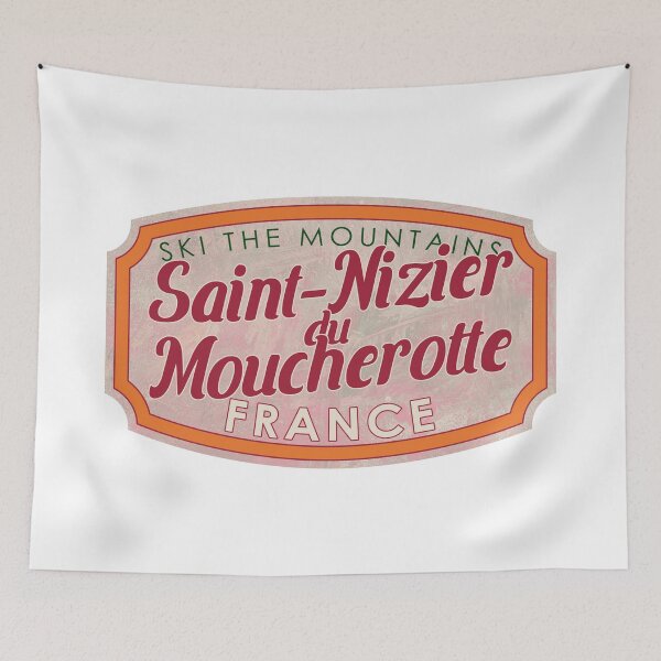 Item preview, Saint-Nizier-du-Moucherotte, France, Isère, Ski, textured skiing badge designed and sold by Wanderful-roads.