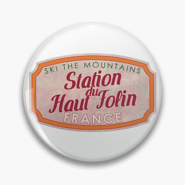Item preview, Station du Haut-Folin, France, Ski, textured skiing badge designed and sold by Wanderful-roads.
