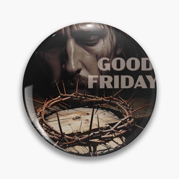 Item preview, Good Friday Christian Cross Poster – Crown of Thorns and Nails, Jesus Sacrifice Religious Artwork designed and sold by CrossCrafted.