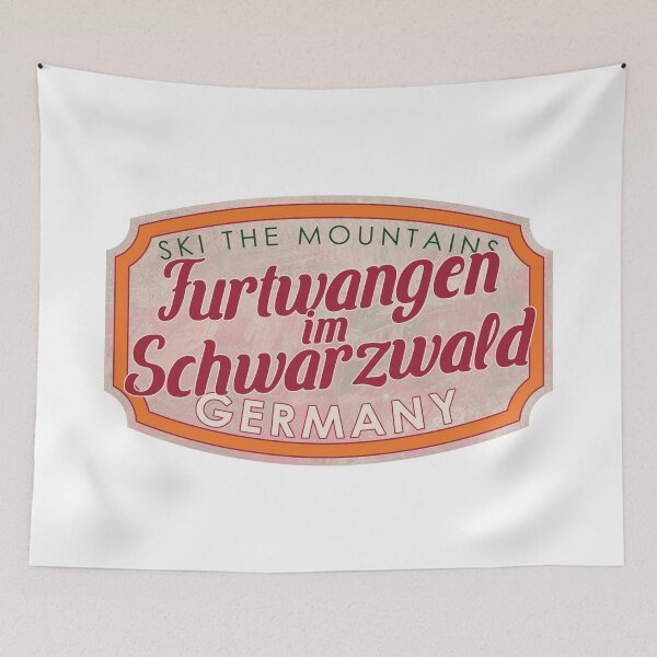 Item preview, Furtwangen im Schwarzwald, Germany, Baden-Württemberg, Ski, textured skiing badge designed and sold by Wanderful-roads.