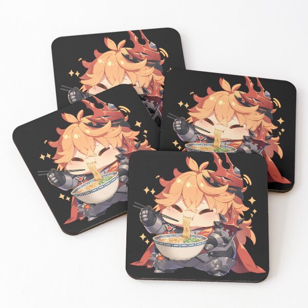 Item preview, Tartaglia Childe Genshin Impact Chibi Ramen Noodles Sparkles designed and sold by mildaclairmo.