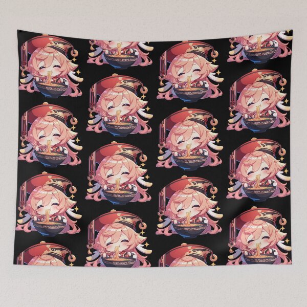 Item preview, Yanfei Genshin Impact Chibi Kawaii Ramen Noodle Feast designed and sold by mildaclairmo.