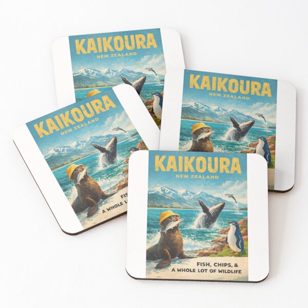 Item preview, Kaikoura New Zealand South Island Coastline with Kaikoura Ranges and Pacific Ocean Marine Wildlife Coast designed and sold by Places On Earth.