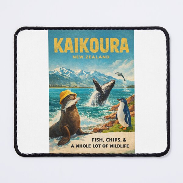 Item preview, Kaikoura New Zealand South Island Coastline with Kaikoura Ranges and Pacific Ocean Marine Wildlife Coast designed and sold by Places On Earth.