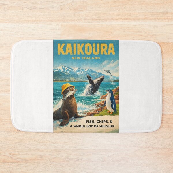 Item preview, Kaikoura New Zealand South Island Coastline with Kaikoura Ranges and Pacific Ocean Marine Wildlife Coast designed and sold by Places On Earth.