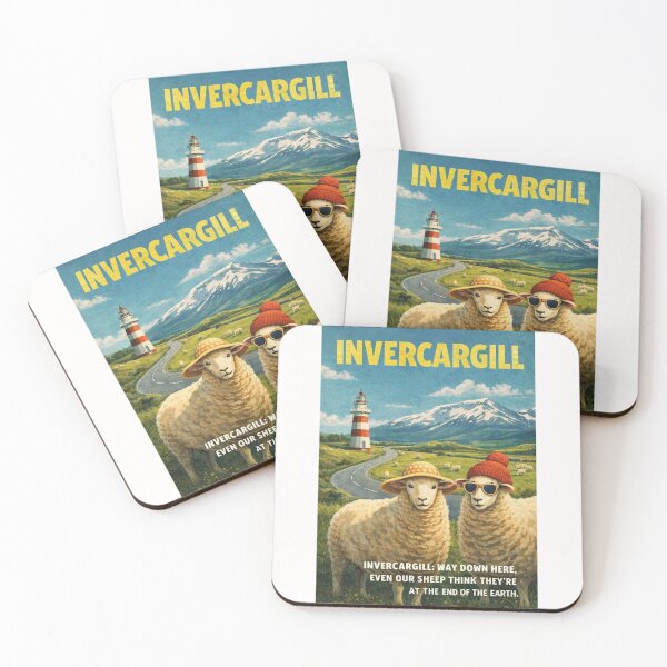 Item preview, Invercargill Southland New Zealand Southern City Landscape with Southland Plains and South Island Coast designed and sold by Places On Earth.