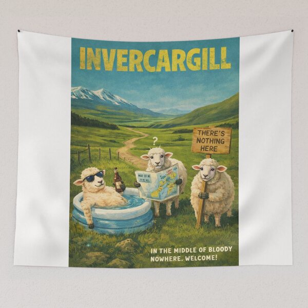 Item preview, Invercargill New Zealand Southland Plains and Southern Coast Near Bluff Harbour and Stewart Island Gateway designed and sold by Places On Earth.