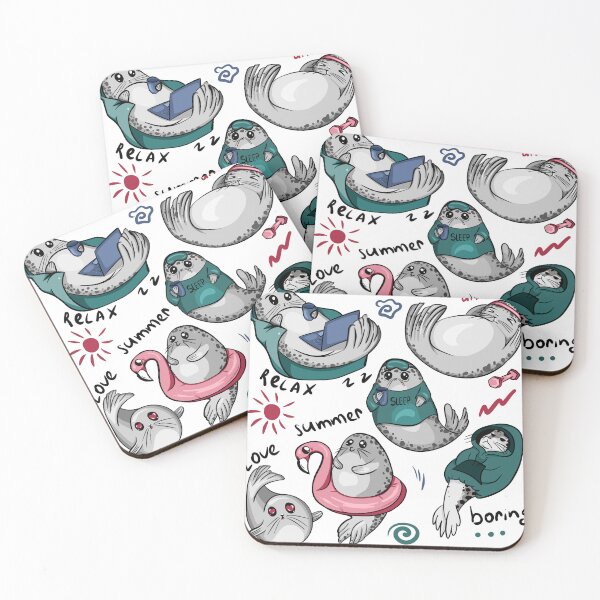 Item preview, Funny Seal Life Kawaii Sticker Pack and Pattern designed and sold by LYAN-STORE.