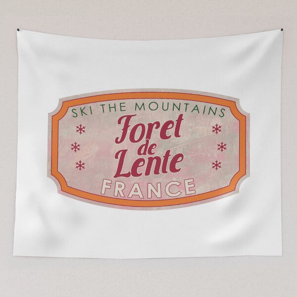 Item preview, Forêt de Lente, France, Ski, textured skiing badge designed and sold by Wanderful-roads.