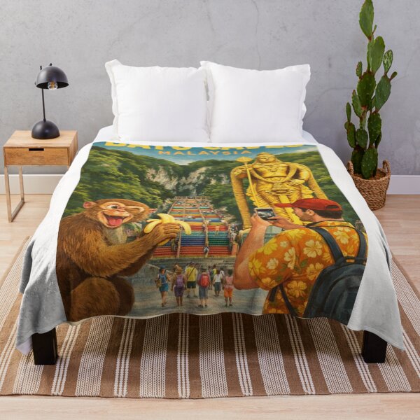 Item preview, Batu Caves Malaysia Rainbow Stairs and Lord Murugan Statue Monkey Banana Travel designed and sold by Places On Earth.