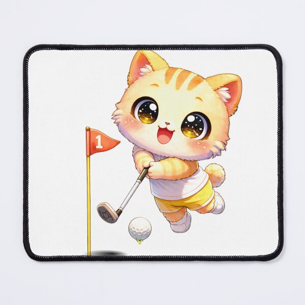 Item preview, Kawaii Kitten Playing Golf. designed and sold by Lylysun.