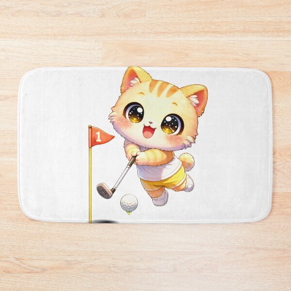Item preview, Kawaii Kitten Playing Golf. designed and sold by Lylysun.