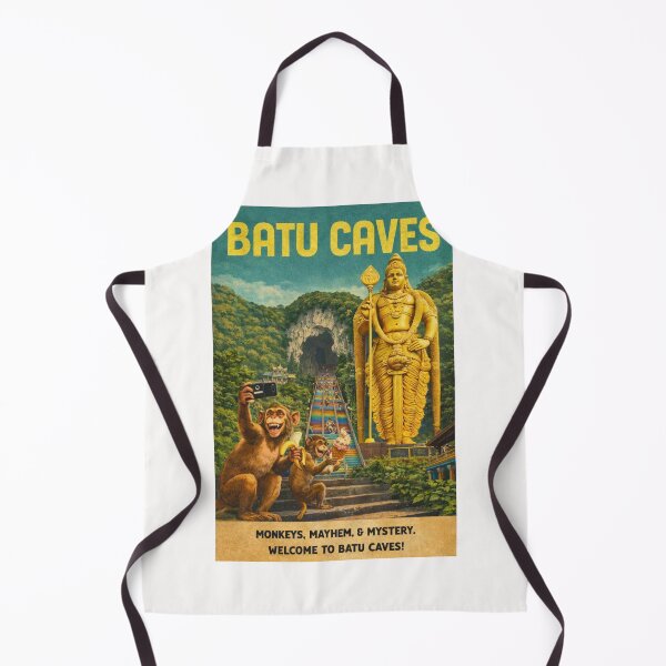 Item preview, Batu Caves Malaysia Selfie Monkeys at Lord Murugan Statue Rainbow Stairs Travel  designed and sold by Places On Earth.