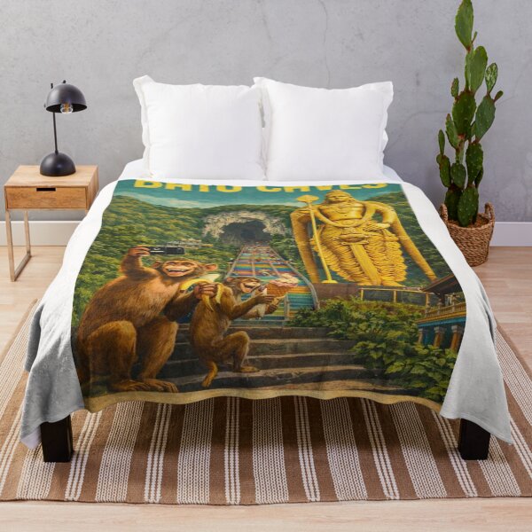 Item preview, Batu Caves Malaysia Selfie Monkeys at Lord Murugan Statue Rainbow Stairs Travel  designed and sold by Places On Earth.