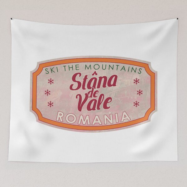 Item preview, Stâna de Vale, Romania, Ski, textured skiing badge designed and sold by Wanderful-roads.