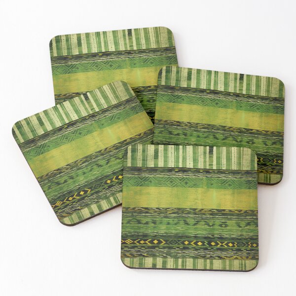 Item preview, Moroccan Carpet with Green Striped Pattern designed and sold by GrinGalore.