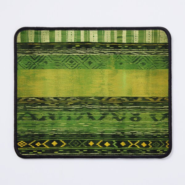 Item preview, Moroccan Carpet with Green Striped Pattern designed and sold by GrinGalore.