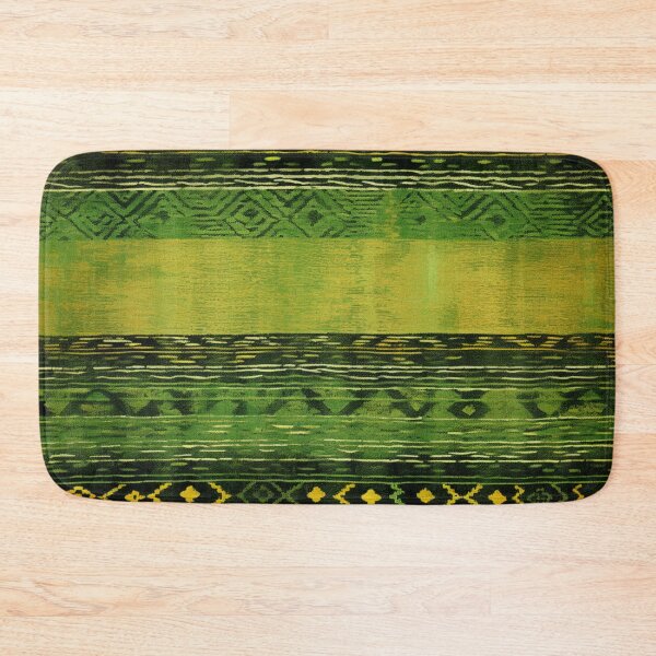 Item preview, Moroccan Carpet with Green Striped Pattern designed and sold by GrinGalore.