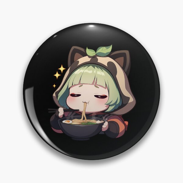 Item preview, Sayu Genshin Impact Sleepy Kawaii Ramen Chibi Noodle Slurp designed and sold by mildaclairmo.