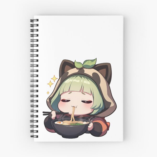 Item preview, Sayu Genshin Impact Sleepy Kawaii Ramen Chibi Noodle Slurp designed and sold by mildaclairmo.