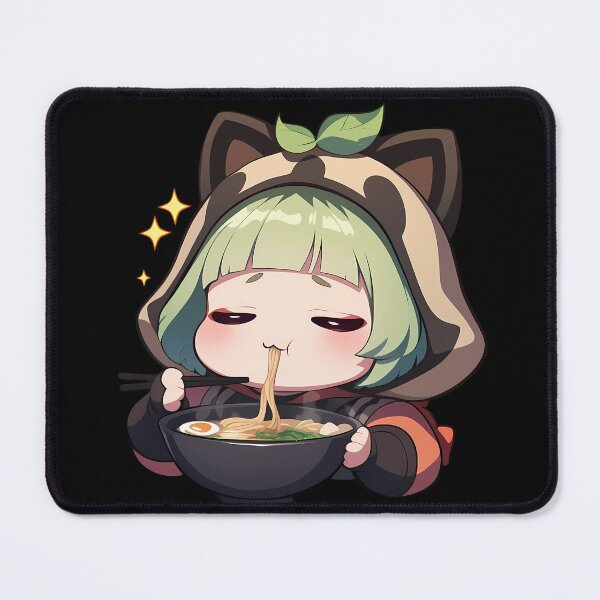 Item preview, Sayu Genshin Impact Sleepy Kawaii Ramen Chibi Noodle Slurp designed and sold by mildaclairmo.