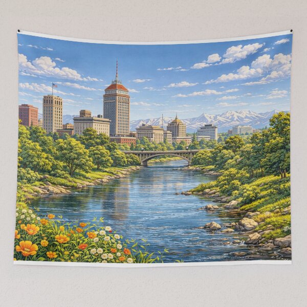Item preview, Fresno, California Central Valley designed and sold by Myra365Art.