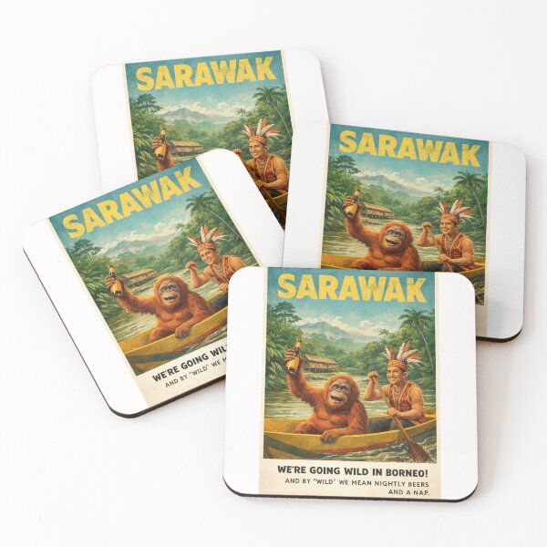 Item preview, Sarawak Borneo River Canoe with Orangutan and Dayak Culture Jungle Travel designed and sold by Places On Earth.