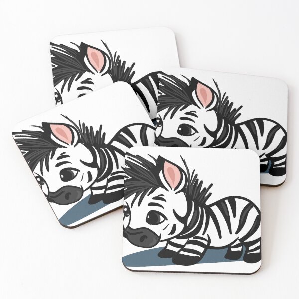Item preview, Cute Baby Zebra Kawaii Animal Illustration designed and sold by LYAN-STORE.