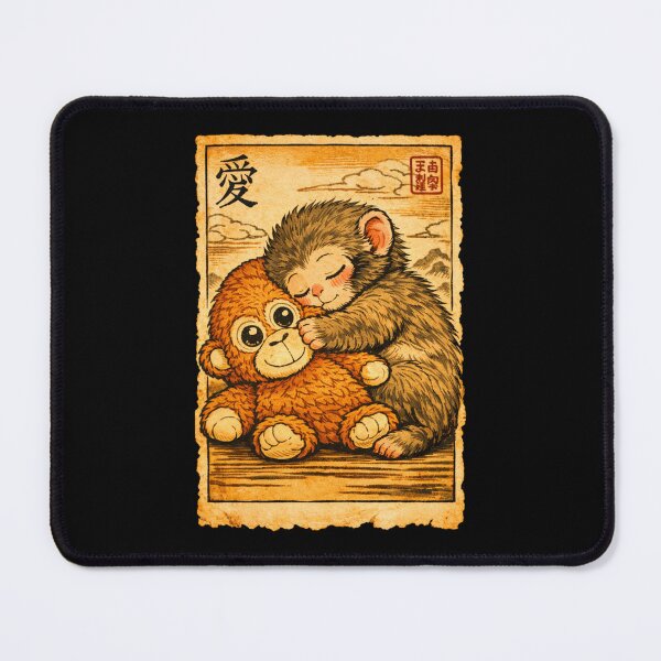 Item preview, Monkey Team Punch Meme Japanese Ukiyo-e Retro designed and sold by tigersLove.