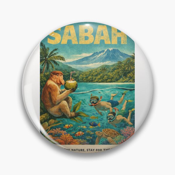 Item preview, Sabah Borneo Snorkeling Adventure with Coral Reef Sea Turtle and Tropical Island Landscape designed and sold by Places On Earth.