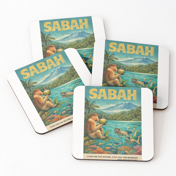 Item preview, Sabah Borneo Snorkeling Adventure with Coral Reef Sea Turtle and Tropical Island Landscape designed and sold by Places On Earth.