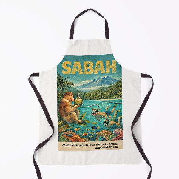 Item preview, Sabah Borneo Snorkeling Adventure with Coral Reef Sea Turtle and Tropical Island Landscape designed and sold by Places On Earth.