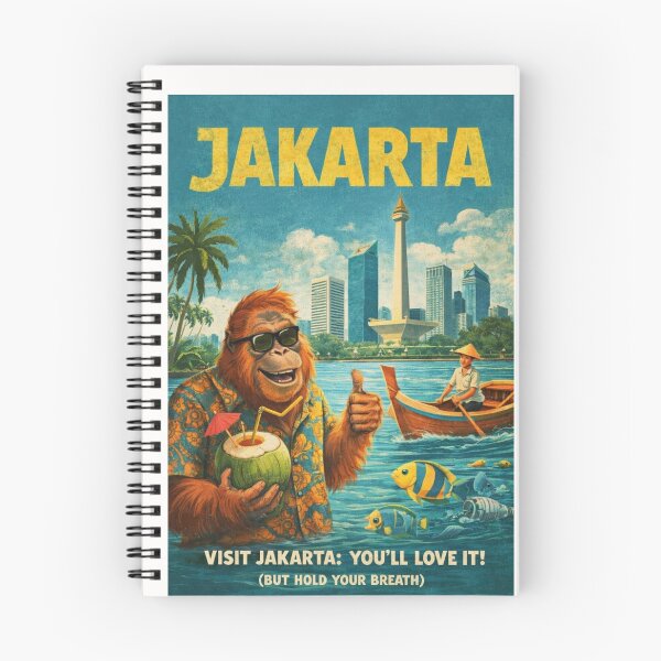 Item preview, Jakarta Indonesia National Monument Monas Skyline and Jakarta Bay Waterfront Scene with Kepulauan Seribu and Java Sea designed and sold by Places On Earth.