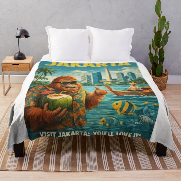 Item preview, Jakarta Indonesia National Monument Monas Skyline and Jakarta Bay Waterfront Scene with Kepulauan Seribu and Java Sea designed and sold by Places On Earth.