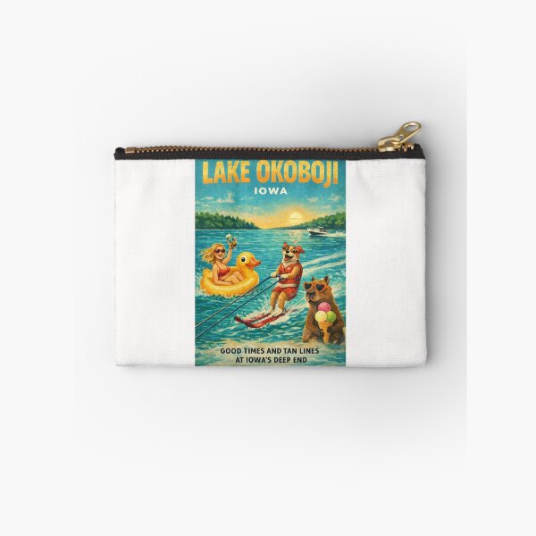 Item preview, Lake Okoboji Iowa West Okoboji Lake Summer Watersports Scene with Arnolds Park and Iowa Great Lakes designed and sold by Places On Earth.