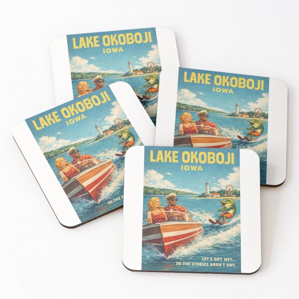 Item preview, Lake Okoboji Iowa West Okoboji Lake Lighthouse and Arnolds Park Waterfront in the Iowa Great Lakes Region designed and sold by Places On Earth.