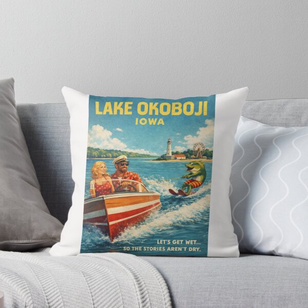 Item preview, Lake Okoboji Iowa West Okoboji Lake Lighthouse and Arnolds Park Waterfront in the Iowa Great Lakes Region designed and sold by Places On Earth.
