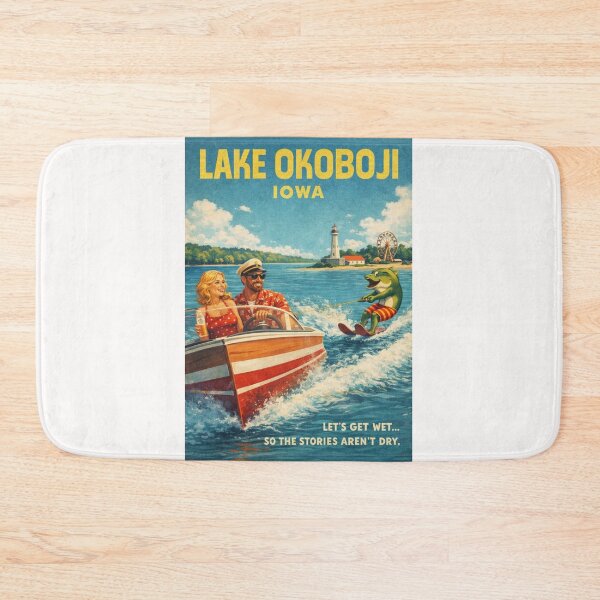 Item preview, Lake Okoboji Iowa West Okoboji Lake Lighthouse and Arnolds Park Waterfront in the Iowa Great Lakes Region designed and sold by Places On Earth.