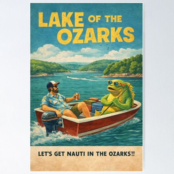 Item preview, Lake of the Ozarks Missouri Osage River Reservoir in the Ozark Mountains near Bagnell Dam and Ha Ha Tonka State Park designed and sold by Places On Earth.