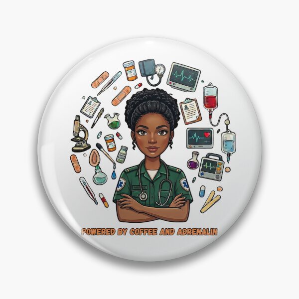 Item preview, Powered by coffee and adrenalin (paramedic) designed and sold by Nurse Eve.