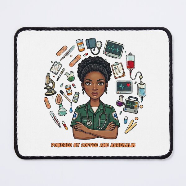 Item preview, Powered by coffee and adrenalin (paramedic) designed and sold by Nurse Eve.
