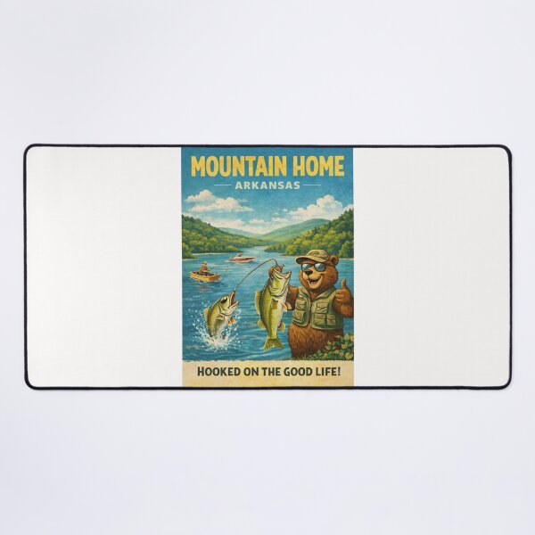 Item preview, Mountain Home Arkansas Lake Norfork and Bull Shoals Lake Fishing Landscape in the Ozark Mountains designed and sold by Places On Earth.