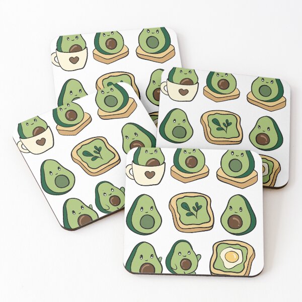 Item preview, Cute Kawaii Avocado Toast and Guacamole Sticker Pack designed and sold by LYAN-STORE.