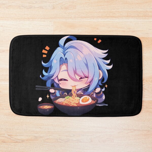 Item preview, Kamisato Ayato Genshin Impact Chibi Kawaii Ramen Noodles Calm Feast designed and sold by mildaclairmo.