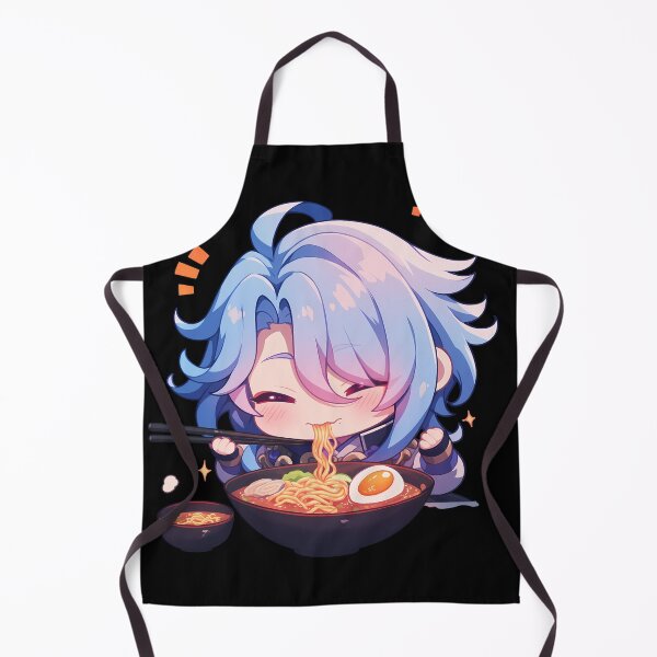 Item preview, Kamisato Ayato Genshin Impact Chibi Kawaii Ramen Noodles Calm Feast designed and sold by mildaclairmo.