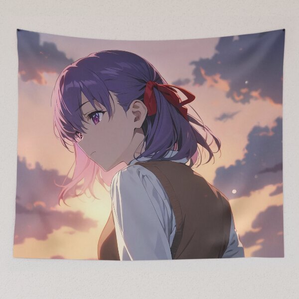 Item preview, Sakura Matou Fate Stay Night Anime Girl Twilight Glow designed and sold by Tokyonomad.